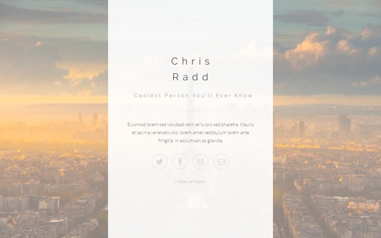 Carrd profile picture for @chris